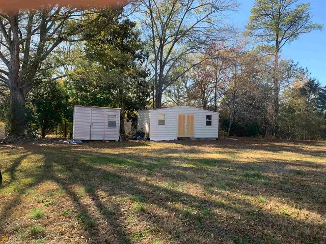 a backyard of a house