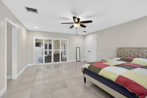 a room with pool table