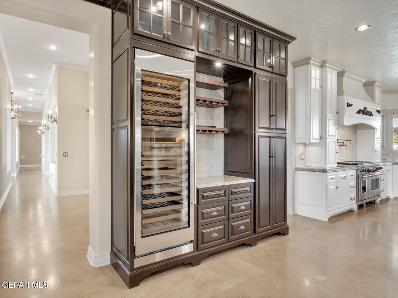 7 Cielo Del Este Anthony, NM 88021 - Photo 47 of 95 a kitchen with stainless steel appliances a refrigerator and cabinets