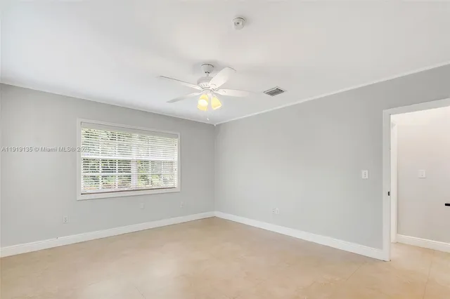 an empty room with a window