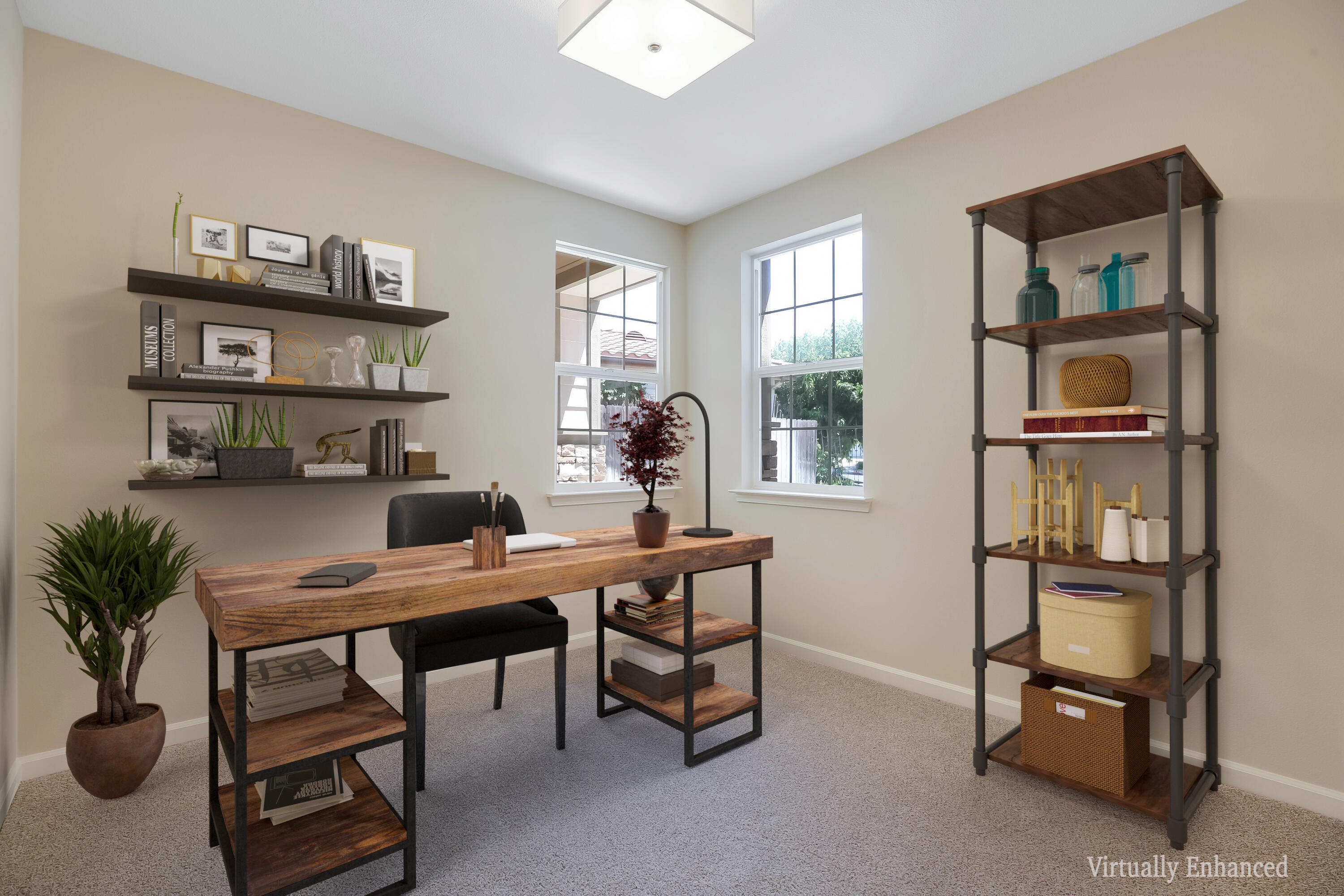 321 Alder Lane Buellton, CA 93427 - Photo 14 of 42 a view of a workspace with furniture and a window