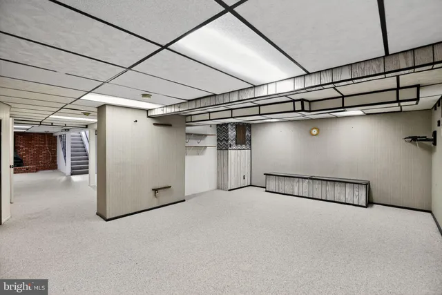 a view of a room with storage