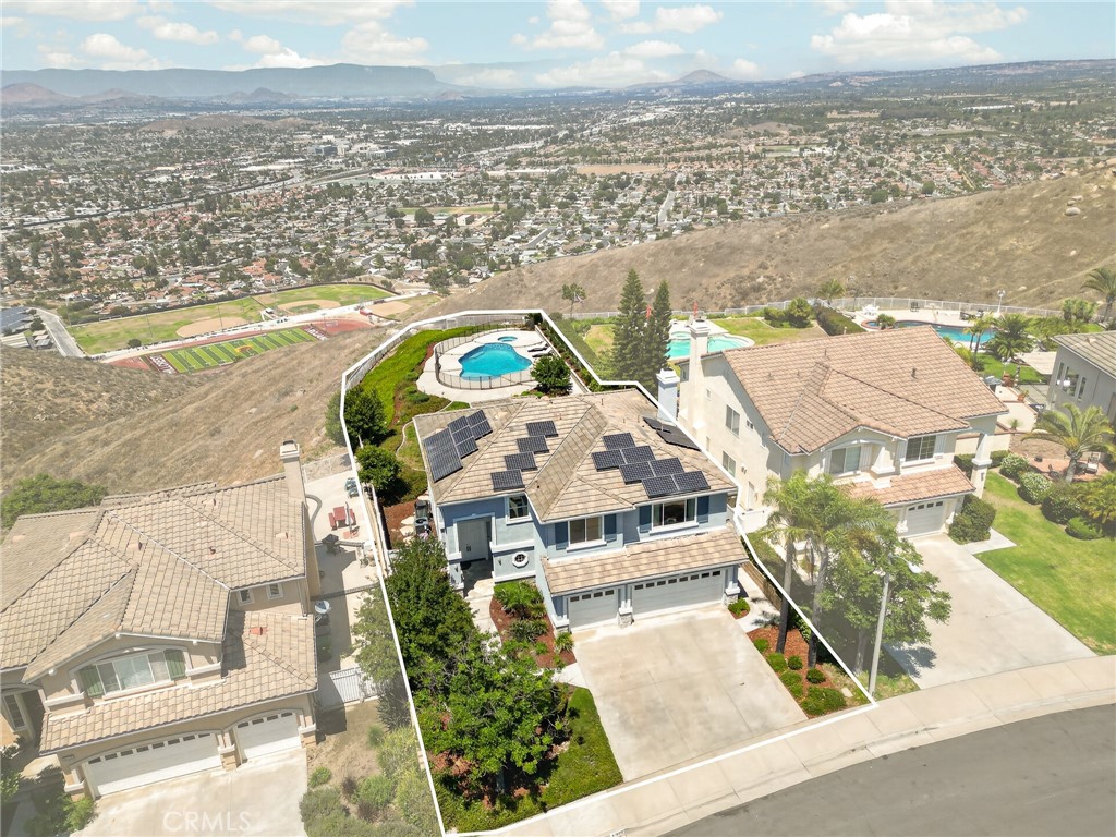 16318 Sun Summit Drive Riverside, CA 92503 - Photo 46 of 47 Arial shot of front of home 16318 sun summit drive, riverside, california 92503