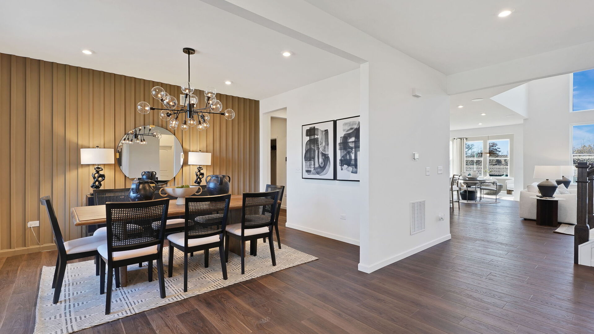 6210 Rivers Edge Drive Lisle, IL 60532 - Photo 12 of 22 a view of a a dining room with furniture window and wooden floor