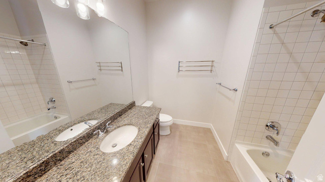 5502 North Valley View Road Lehi, UT 84048 - Photo 24 of 33 Double vanity with stone countertop and integrated sinks