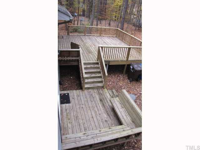 4134 Trotter Ridge Road Durham, NC 27707 - Photo 10 of 10 Large 20x20 deck with additional lower deck. Very cozy. Great for entertaining. Patio/Deck