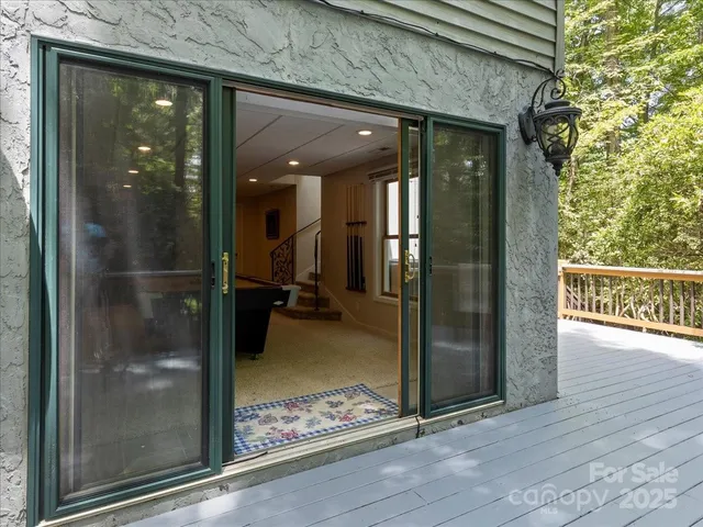 a view of a pathway with a potted plants