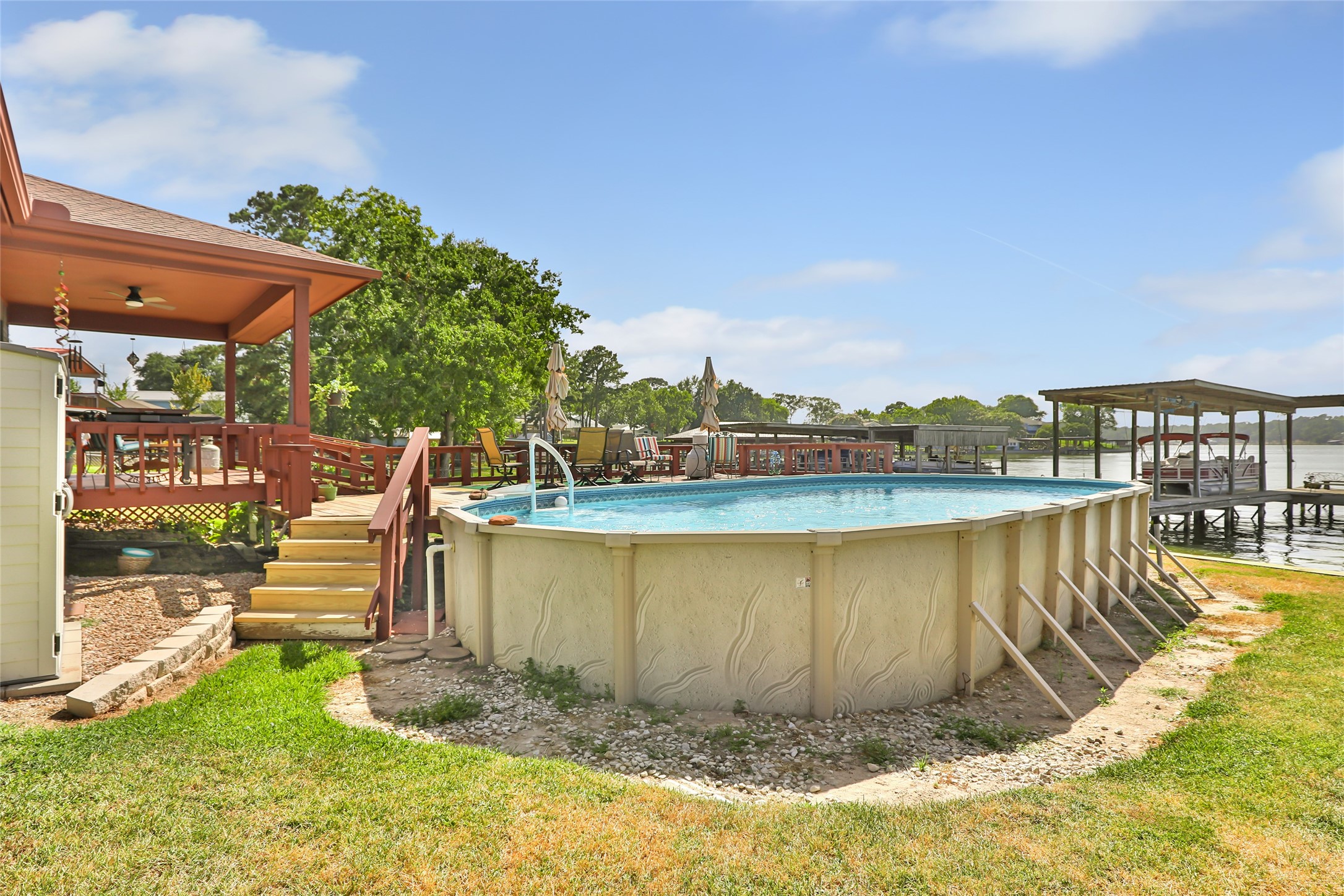 406 Kickapoo Drive Livingston, TX 77351 - Photo 39 of 41 Pool overlooking Lake Livingston