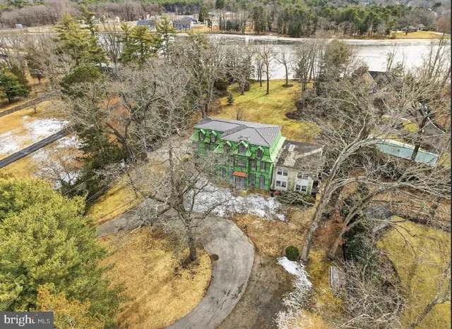 a view of a lake with a mountain view