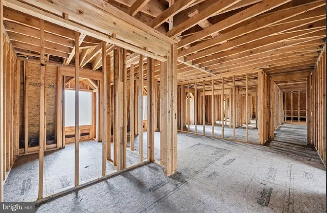 a view of a room with wooden walls
