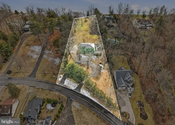 a bird view of a house