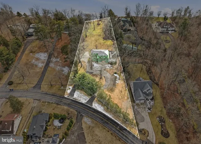 a bird view of a house