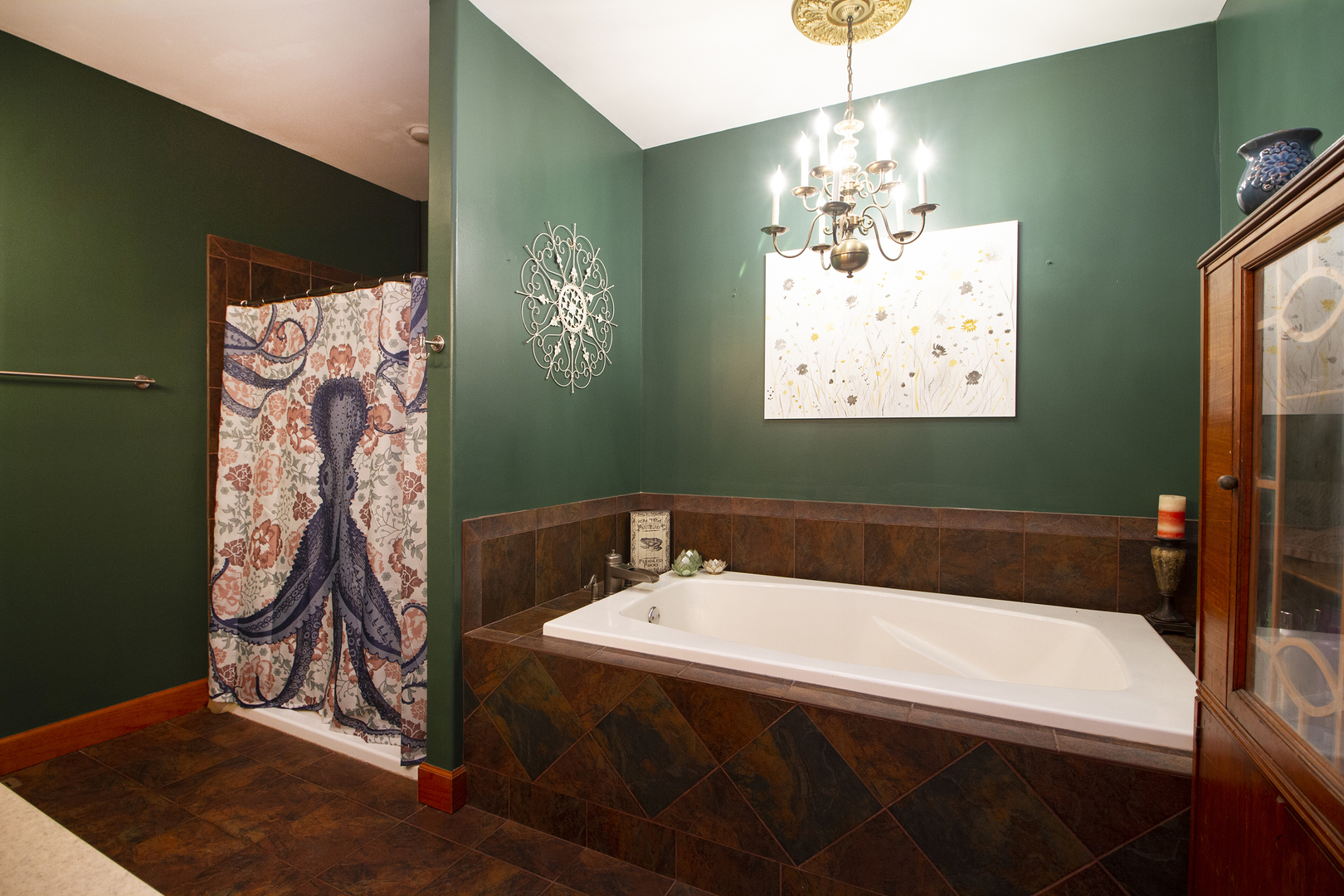 3741 East Chestnut Street Kankakee, IL 60901 - Photo 17 of 44 a bathroom with a bathtub and shower