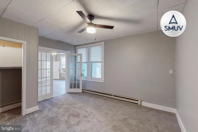 an empty room with a window