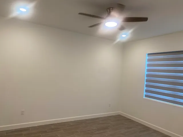 an empty room with a window