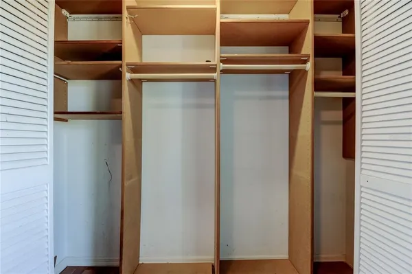 a close view of closet