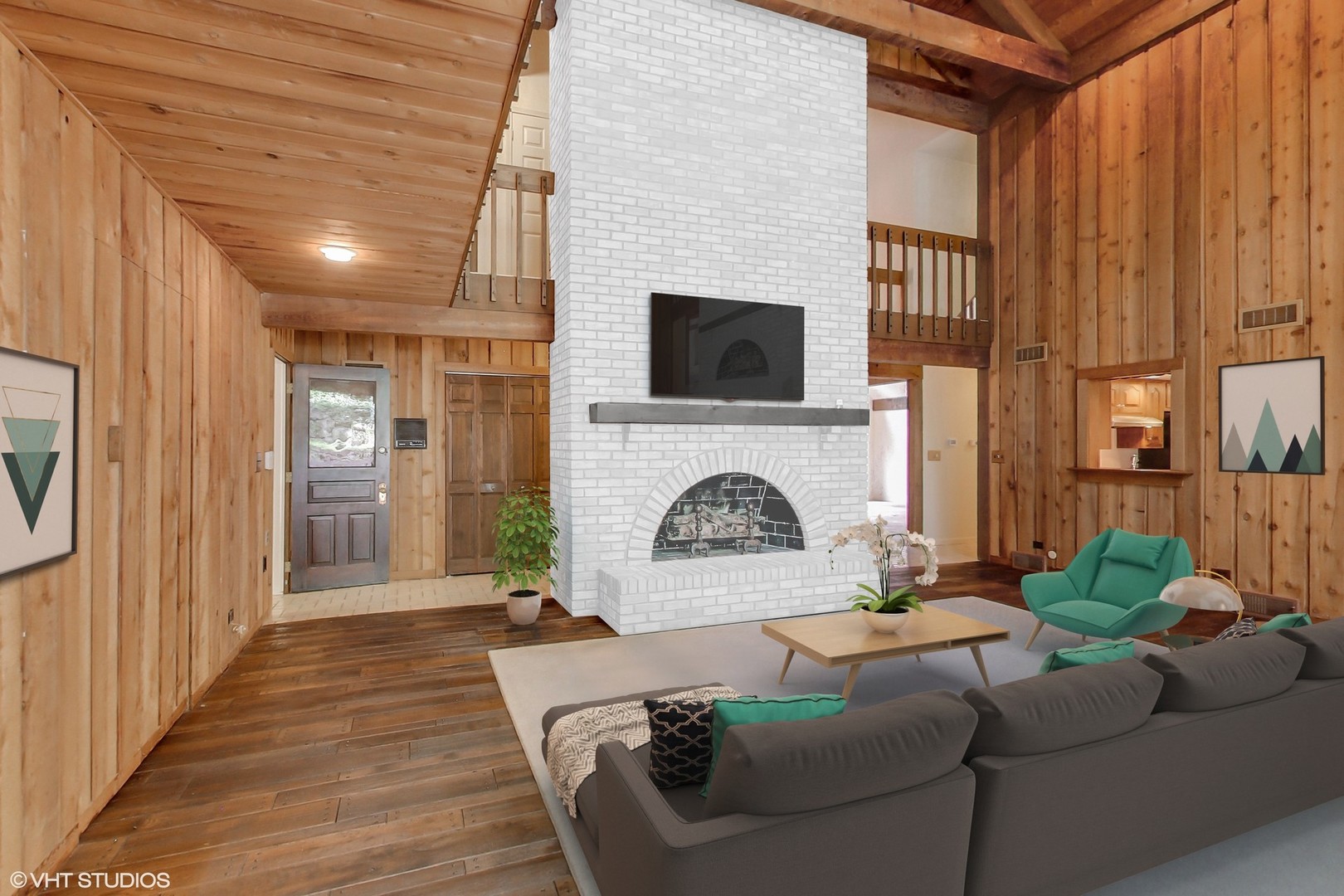 19 Marryat Road Trout Valley, IL 60013 - Photo 7 of 42 a living room with furniture a fireplace and a flat screen tv