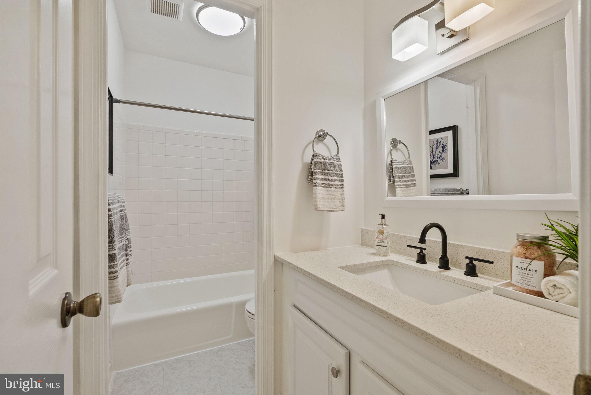 11026 Saffold Way Reston, VA 20190 - Photo 17 of 30 a bathroom with a sink and a mirror