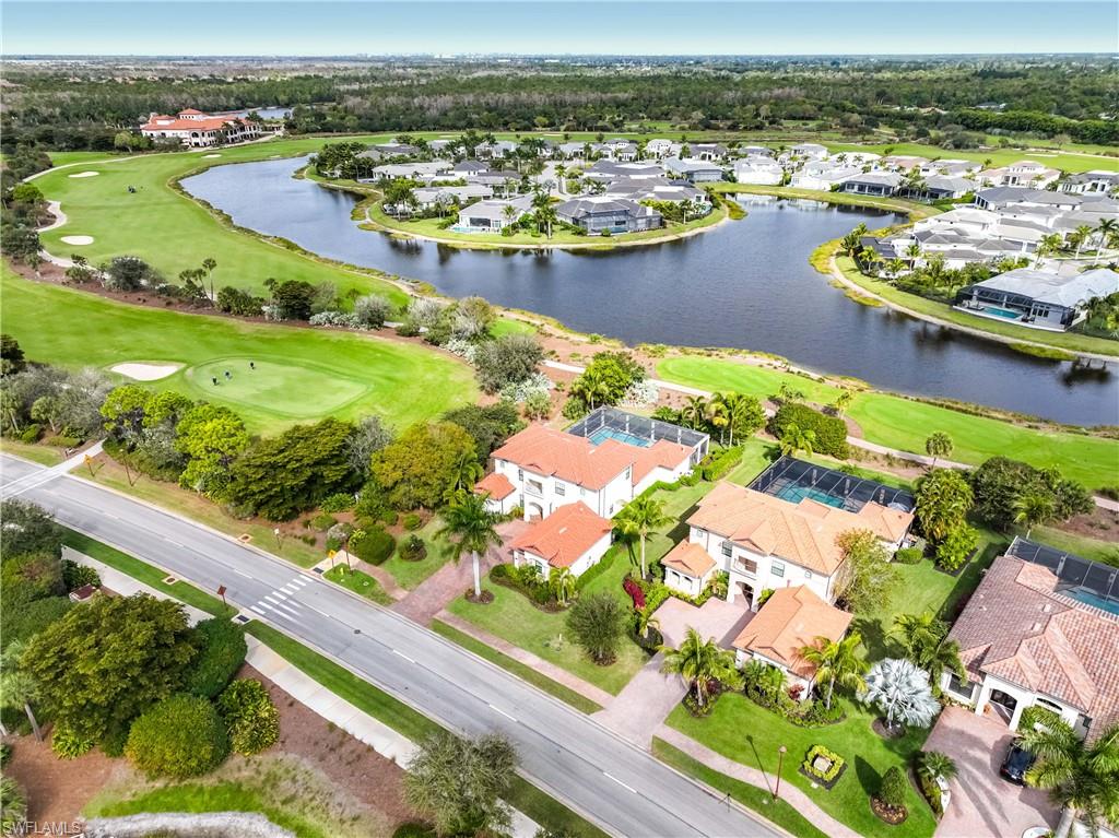 9852 Corso Bello Drive Naples, FL 34113 - Photo 20 of 50 View of property location with nearby suburban area, a large body of water, and a golf course