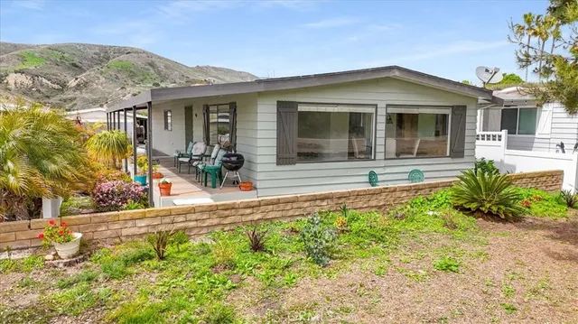 a view of a yard with an outdoor space