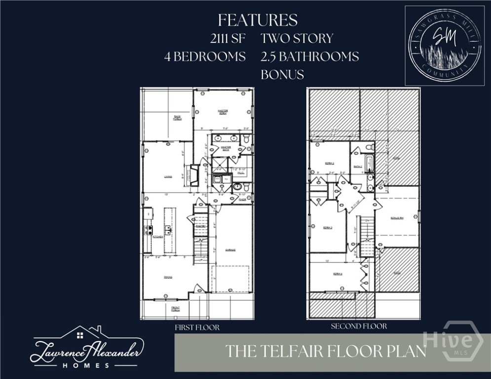 49 Kelly Drive Pembroke, GA 31321 - Photo 2 of 2 THE TELFAIR PLAN BY LAWRENCE ALEXANDER HOMES.