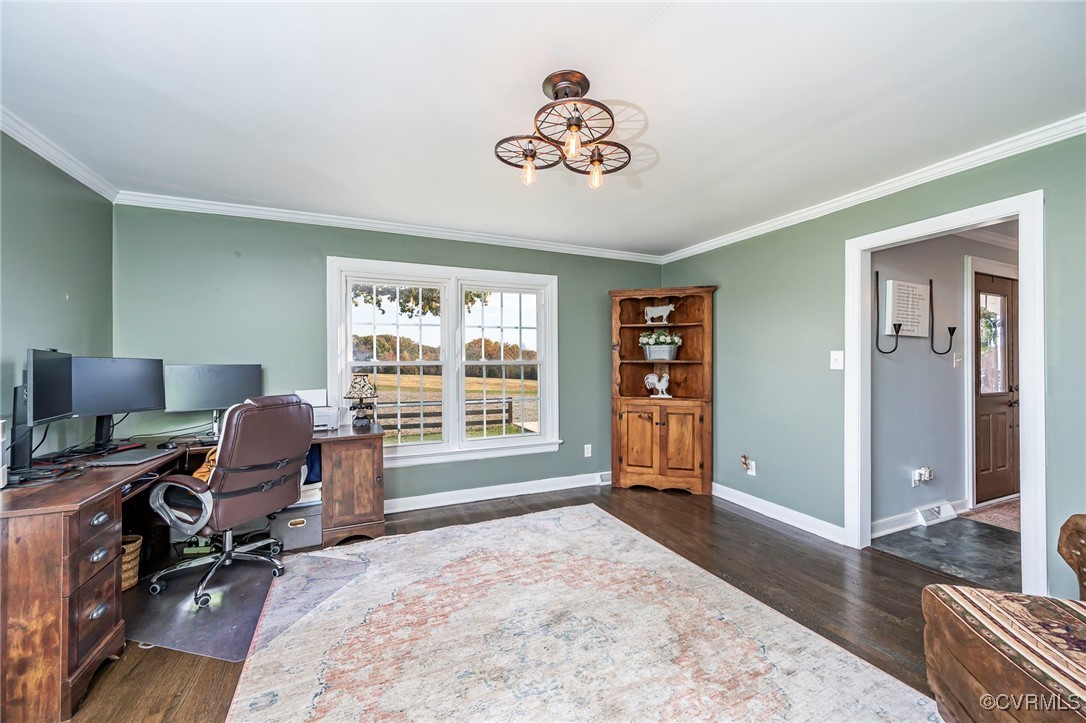 3830 Leabough Road Goochland, VA 23063 - Photo 21 of 47 Formal living room (currently office) with view to