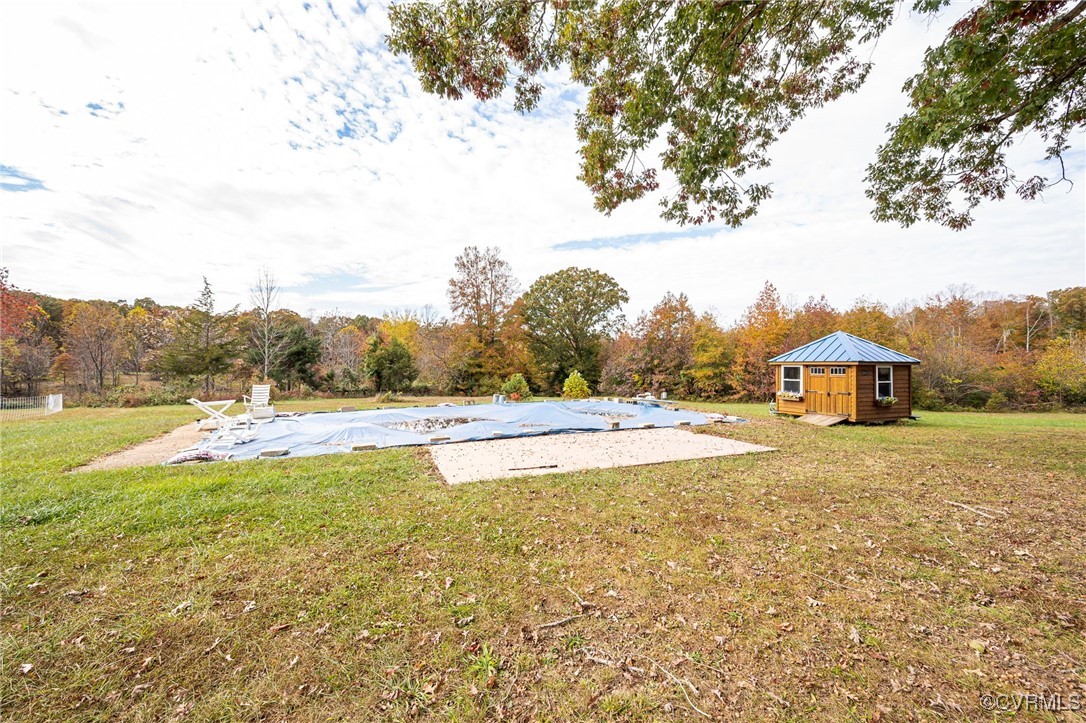 3830 Leabough Road Goochland, VA 23063 - Photo 37 of 47 Back yard with pool and cabana