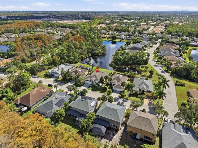 an aerial view of multiple house