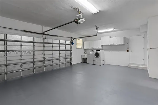 a view of a garage room