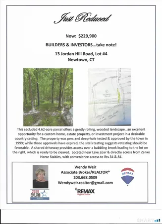 $229,900 | 13 Jordan Hill Road, Unit LOT #4, Newtown, CT 06482
