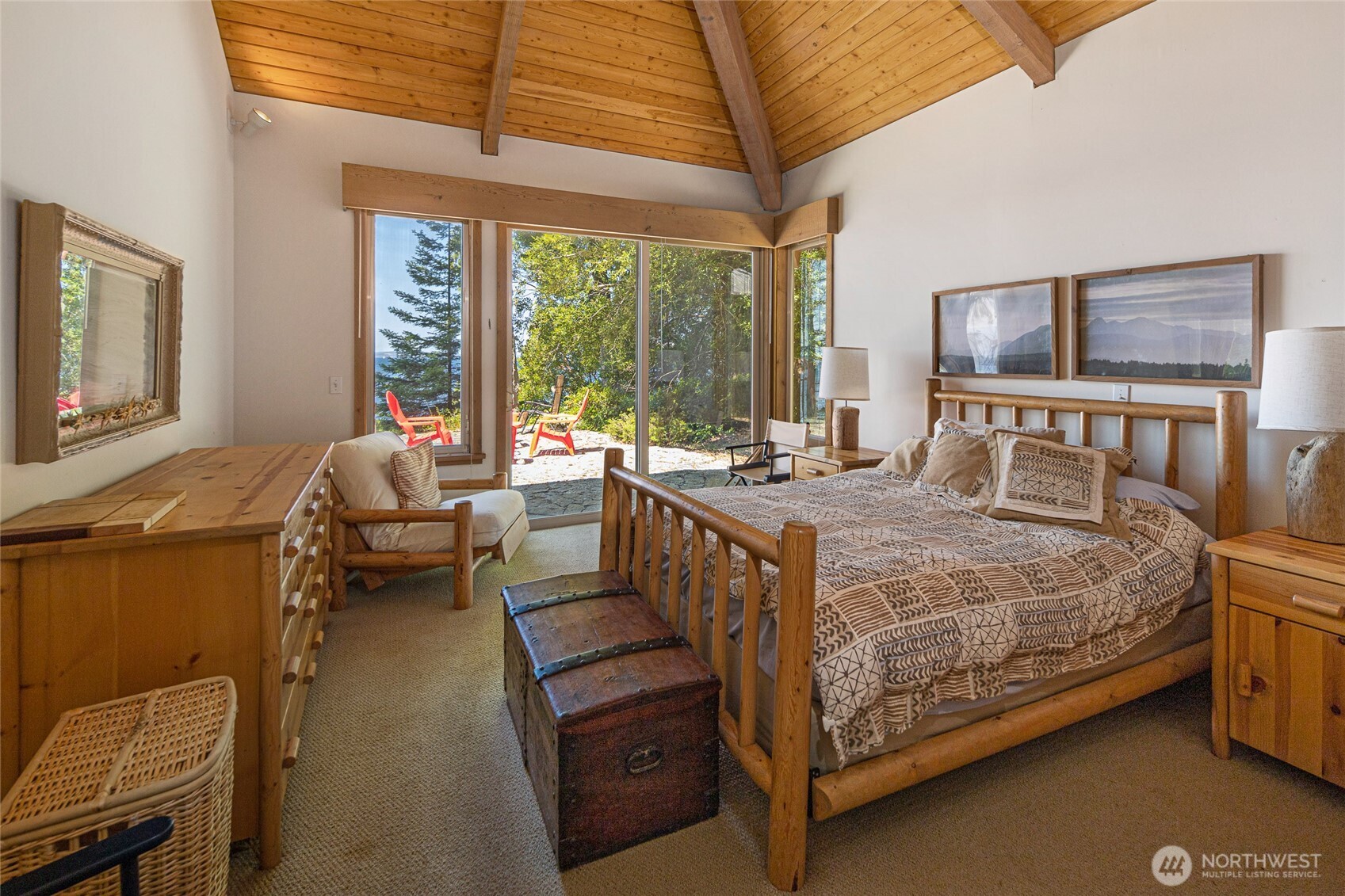 30 Smugglers Cove Road Friday Harbor, WA 98250 - Photo 24 of 39 a bedroom with a bed and a large window