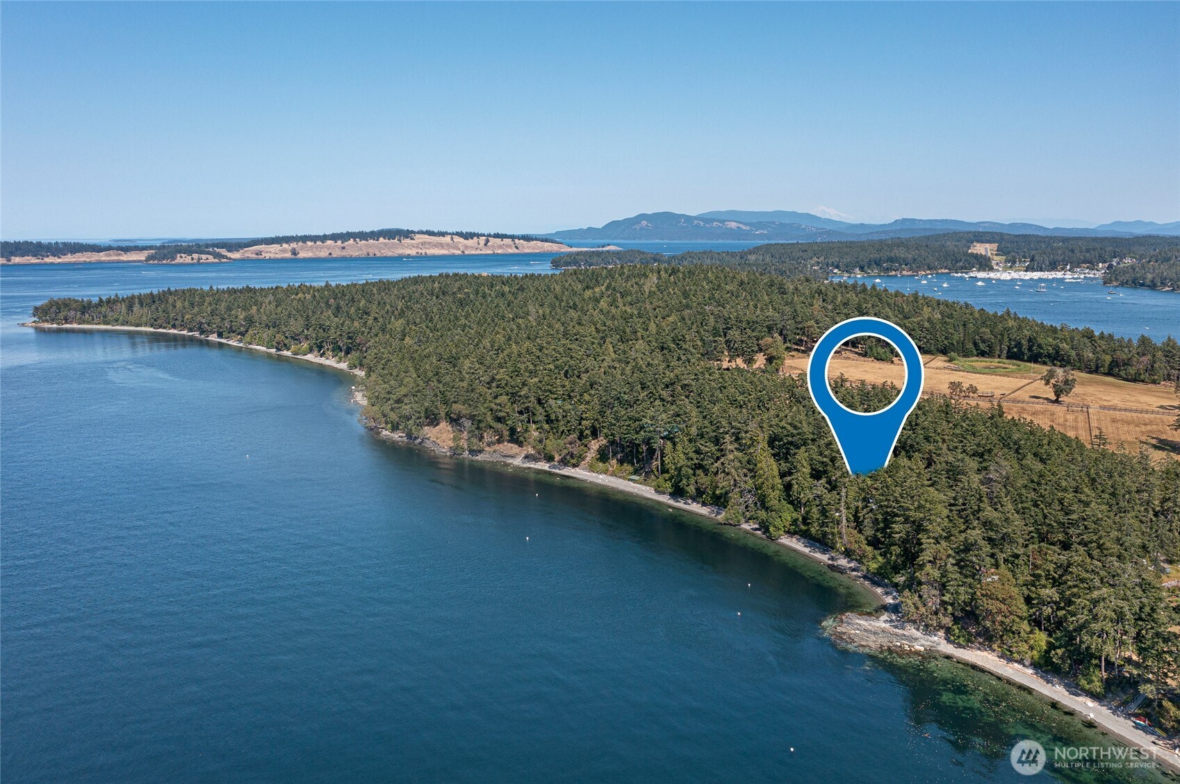 30 Smugglers Cove Road Friday Harbor, WA 98250 - Photo 9 of 39 a view of a lake with a mountain