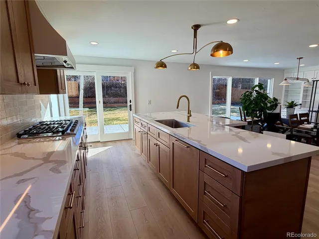a spacious bathroom with a double vanity sink and a mirror