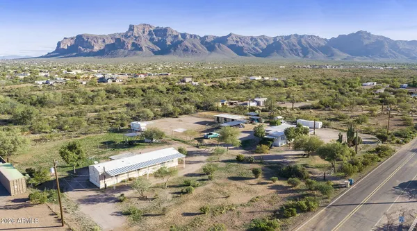 a view of city and mountain