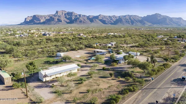 a view of city and mountain