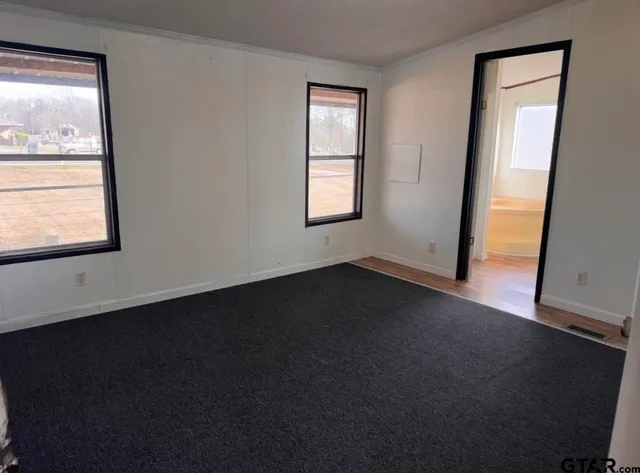 an empty room with a window