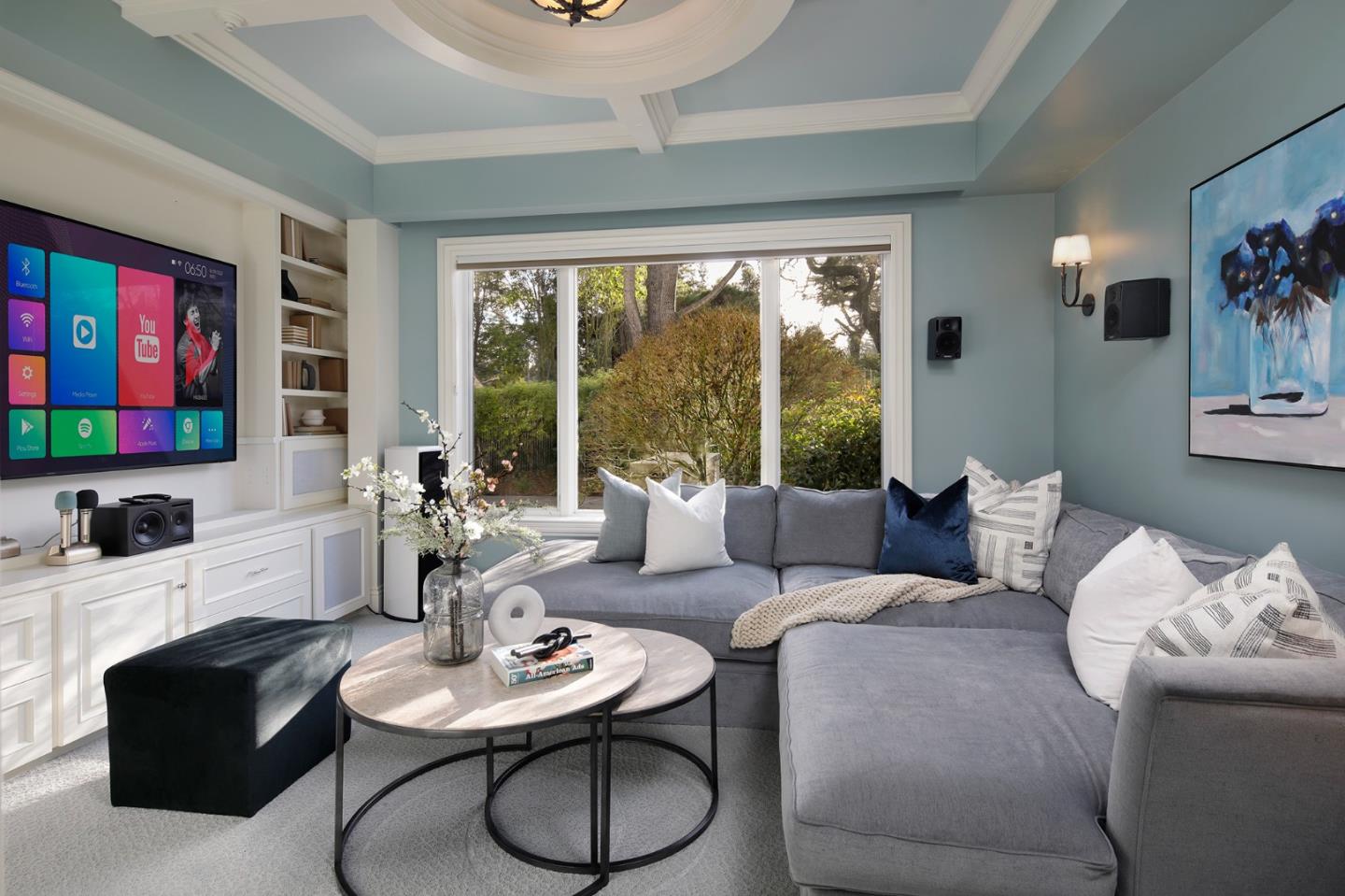 89 Almendral Avenue Atherton, CA 94027 - Photo 11 of 26 a living room with furniture and a large window
