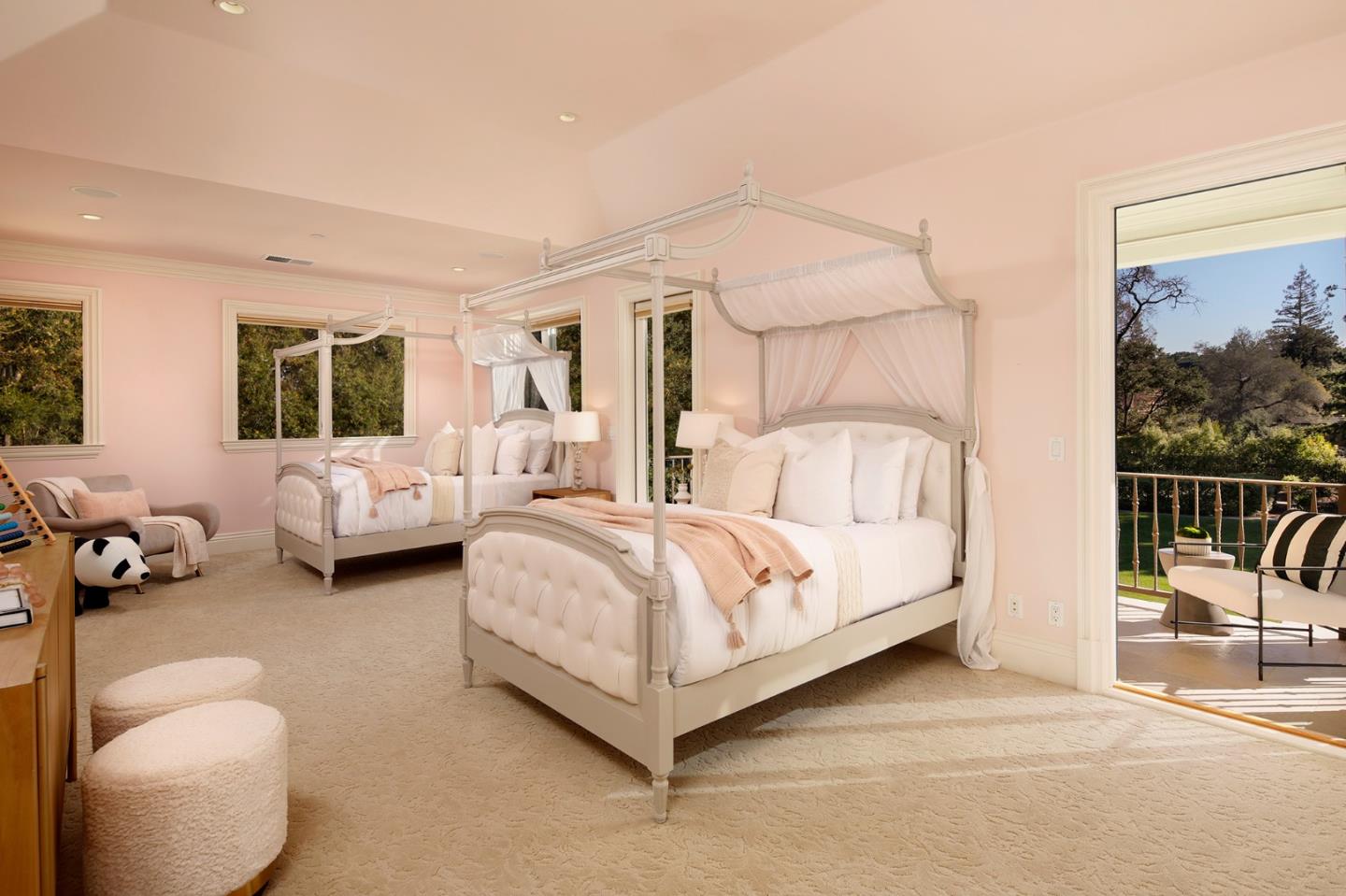 89 Almendral Avenue Atherton, CA 94027 - Photo 18 of 26 a bedroom with bed couch and window