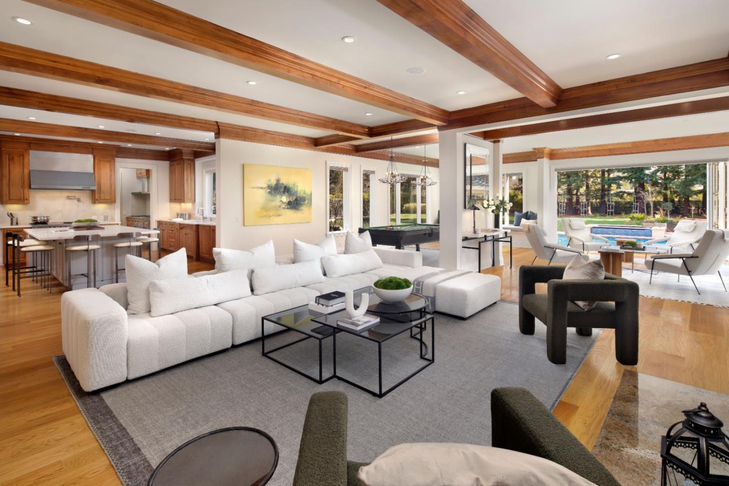 89 Almendral Avenue Atherton, CA 94027 - Photo 8 of 26 a living room with furniture and a large window