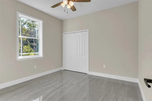 an empty room with a window