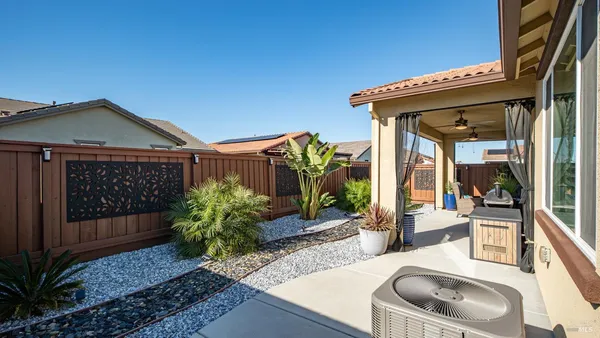 a house view with a garden space
