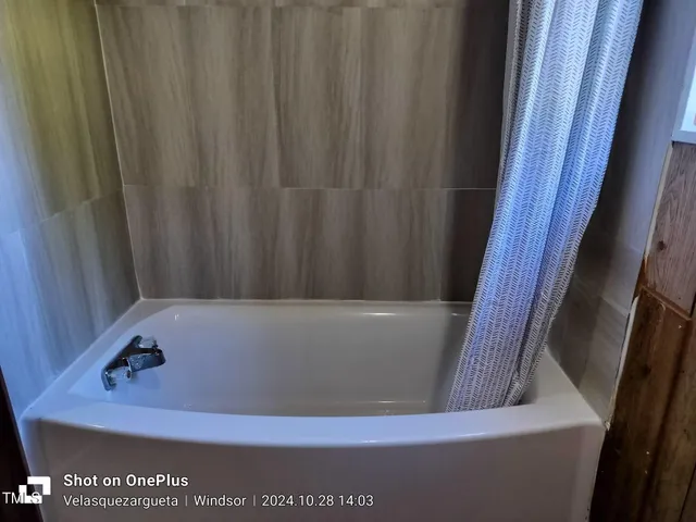 a view of bathtub