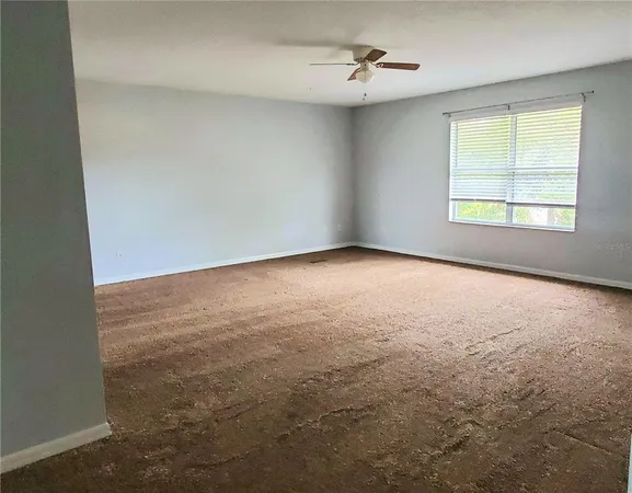 an empty room with a window