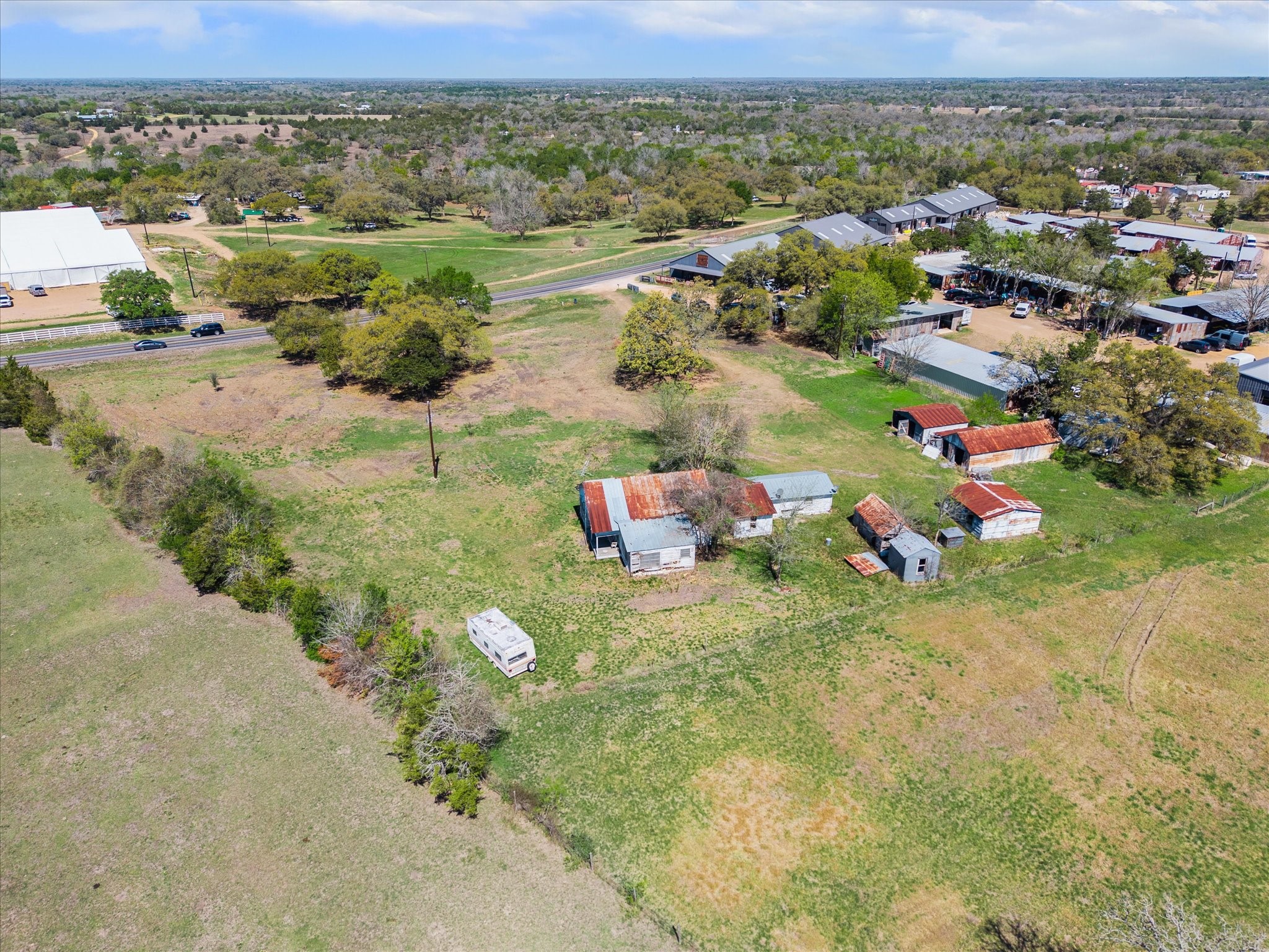 2121 Highway 237 Round Top, TX 78954 - Photo 6 of 8 an aerial view of a houses with a yard