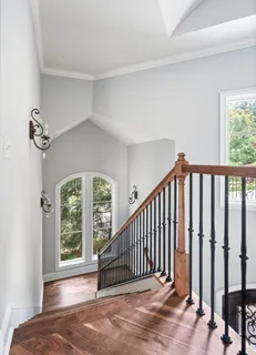 a view of a park with slide