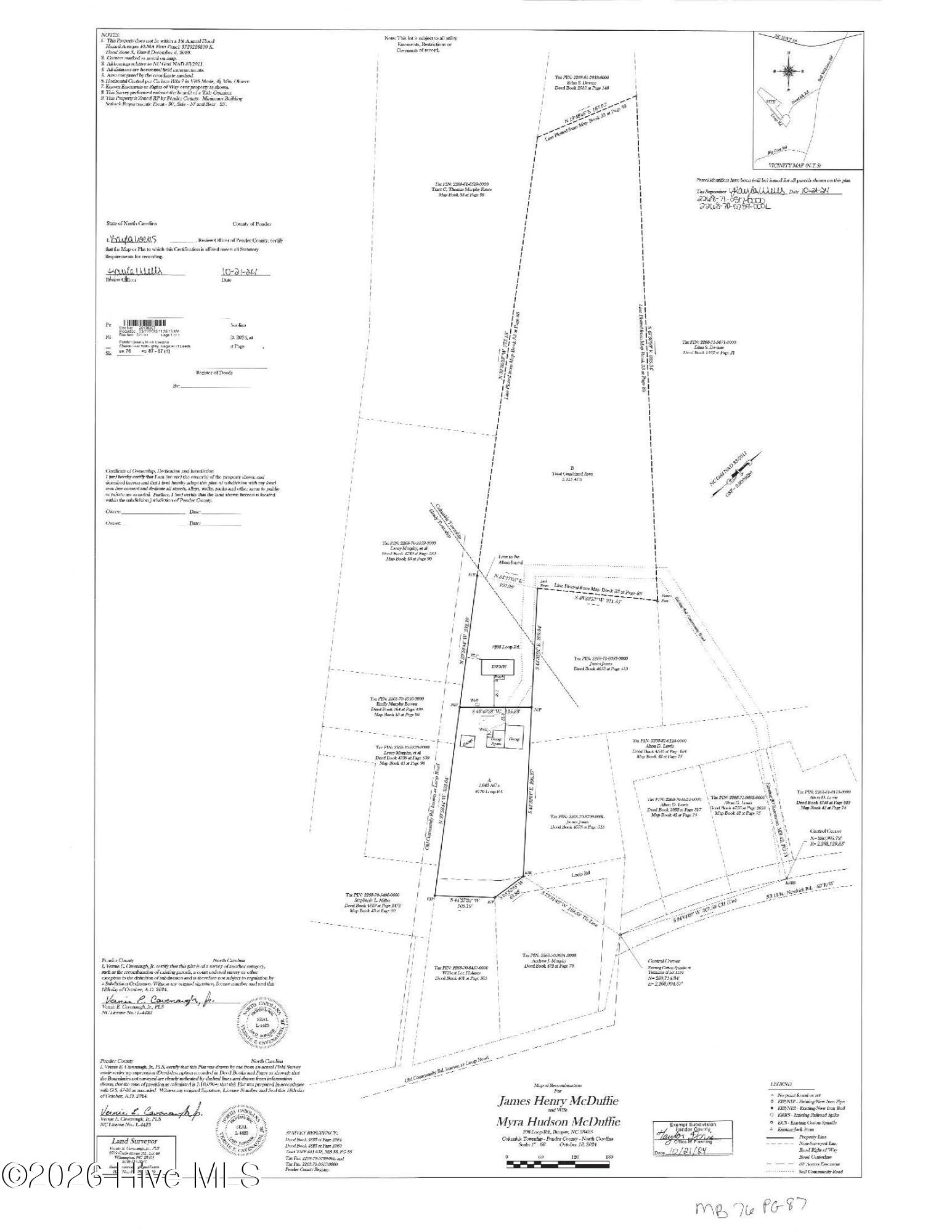 170 Loop Road Burgaw, NC 28425 - Photo 3 of 25 Loop Rd survey resized