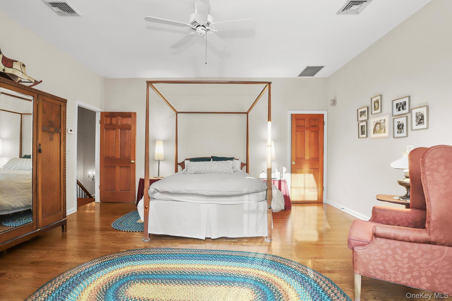 517 Old Chappaqua Road Briarcliff Manor, NY 10510 - Photo 18 of 32 Primary Bedroom has ceiling fan & hardwood floors