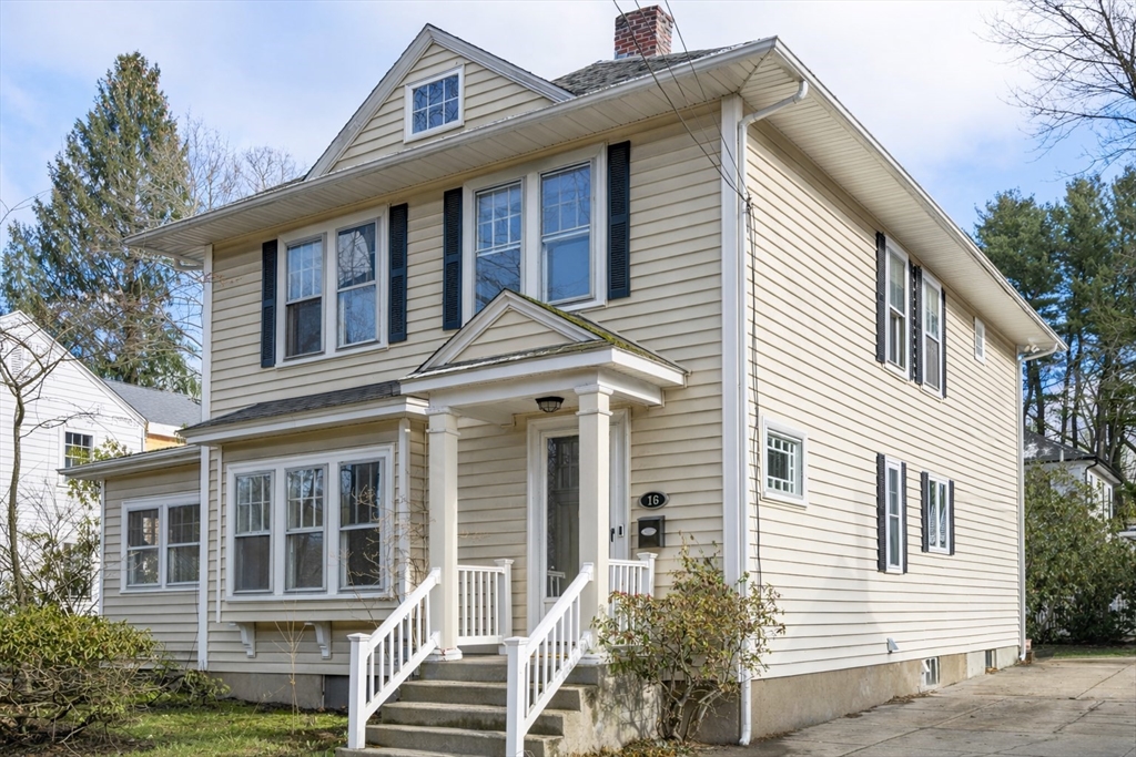 16 Intervale Road Wellesley, MA 02481 - Photo 23 of 24 a front view of a house with a yard