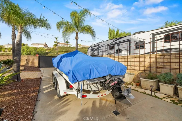 a view of a backyard with a patio