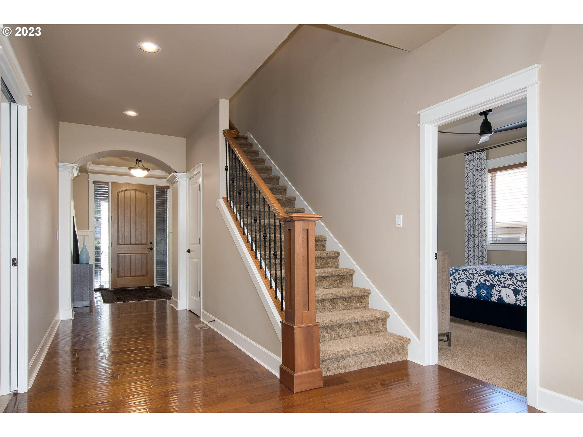 12918 Southwest Sevilla Avenue Portland, OR 97223 - Photo 5 of 44 a view of entryway and hall with wooden floor